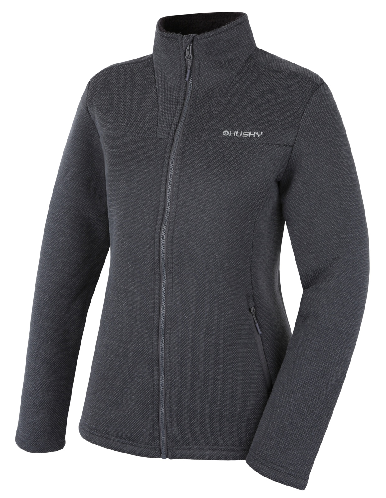 Husky Akra L XXL, dark grey Dámský svetr na zip