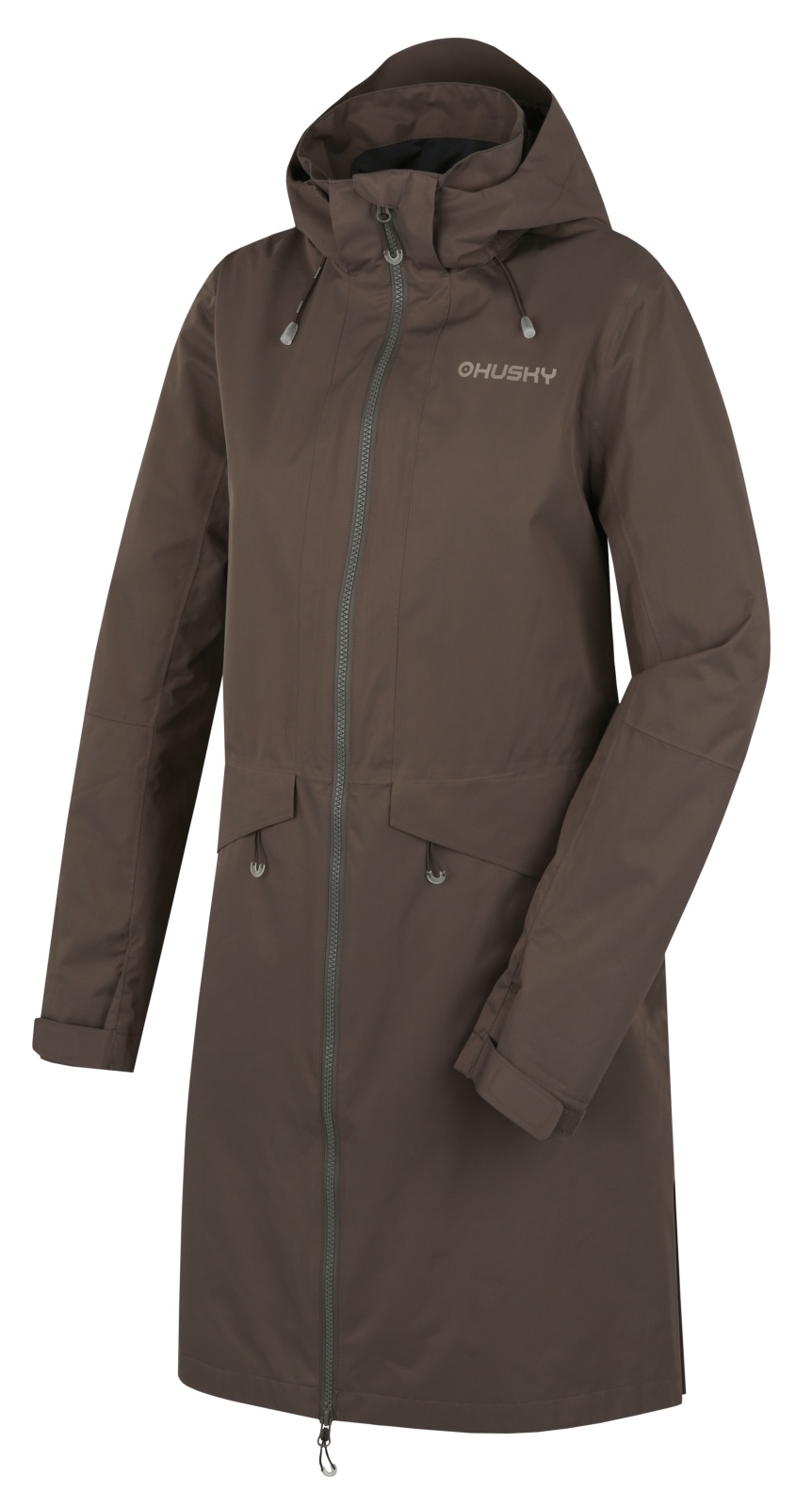 Husky Nua L XXL, brown Dámský hardshell kabát