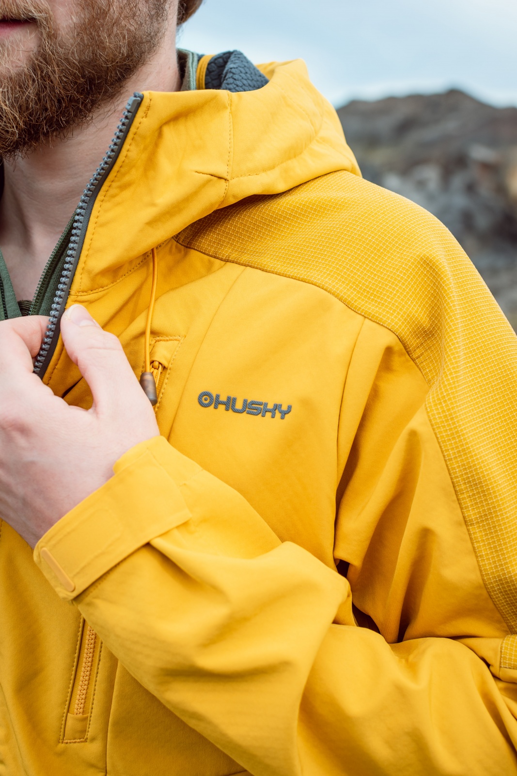 Husky Sevan M M, neon blue Pánská softshell bunda (obrázek 11)