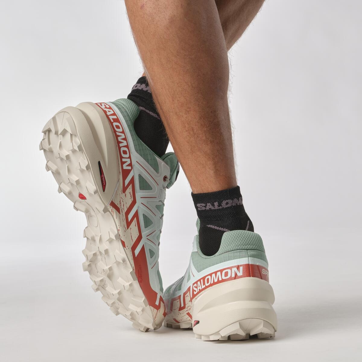 Salomon Speedcross 6 EU 46, Lily Pad/Rainy Day/Bleached Aqua Pánské běžecké boty (obrázek 8)