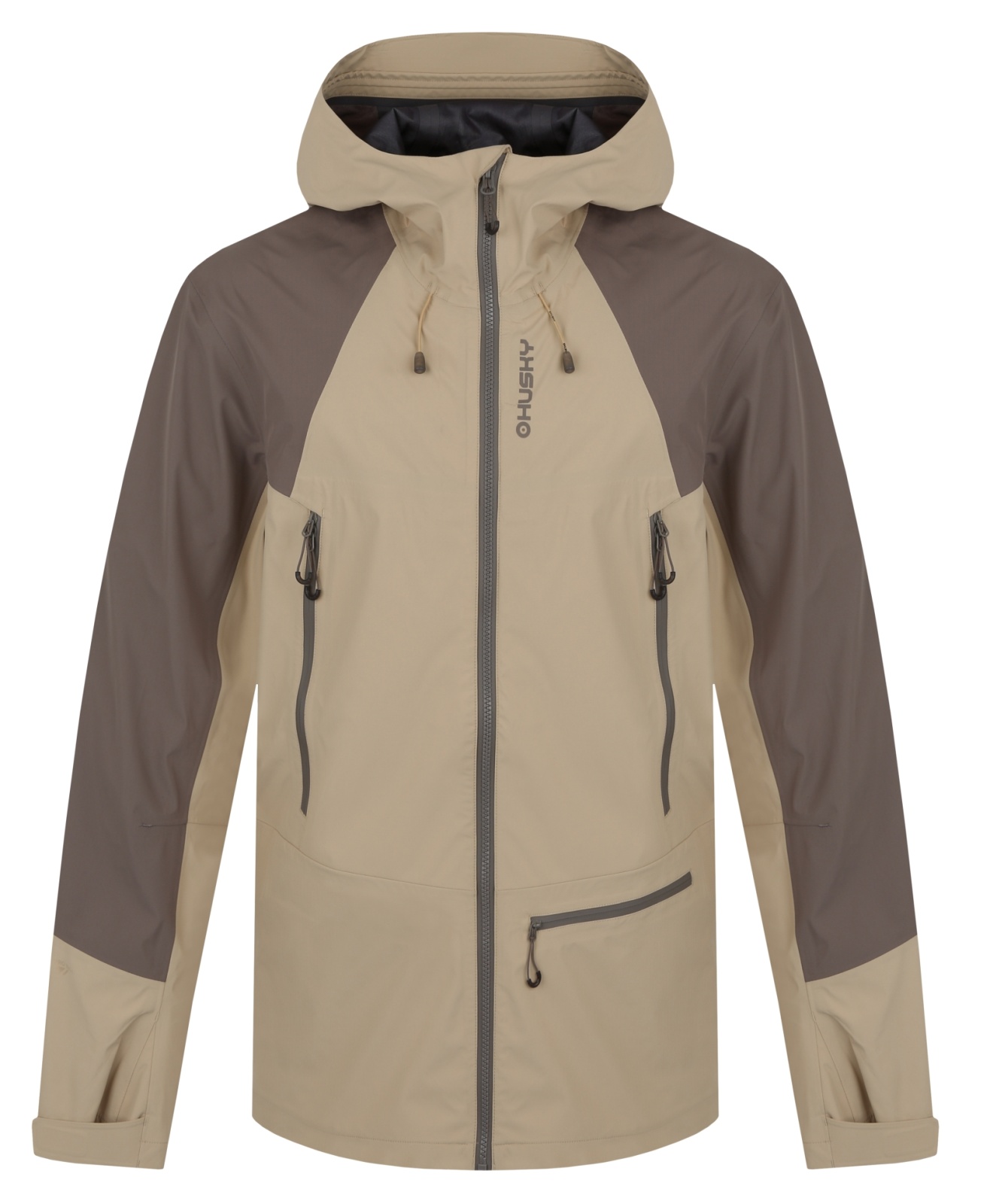 Husky Nanola M S, beige/grey Pánská hardshell bunda (obrázek 3)
