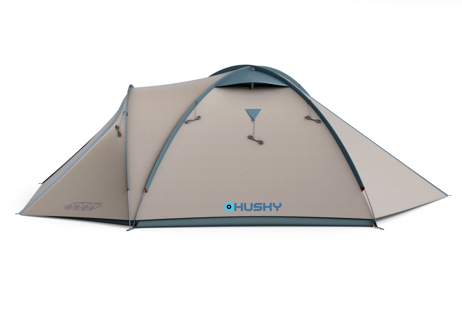 Husky Bizon 4 Classic light grey Kempingový stan pro 4 osoby (obrázek 5)