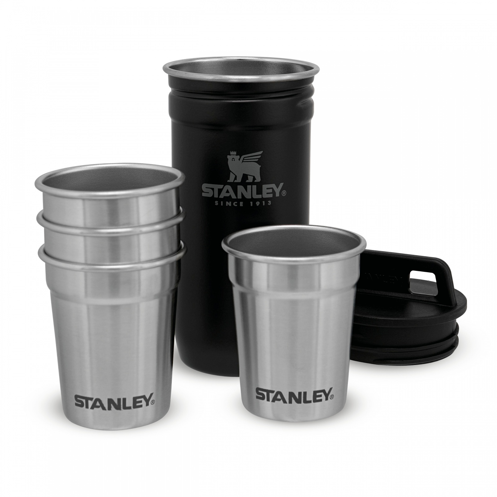 Levně Stanley Adventure series černá Set 4ks panáků