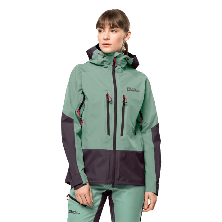Jack Wolfskin Alpspitze 3l M, granite green Dámská skialpová bunda (obrázek 3)