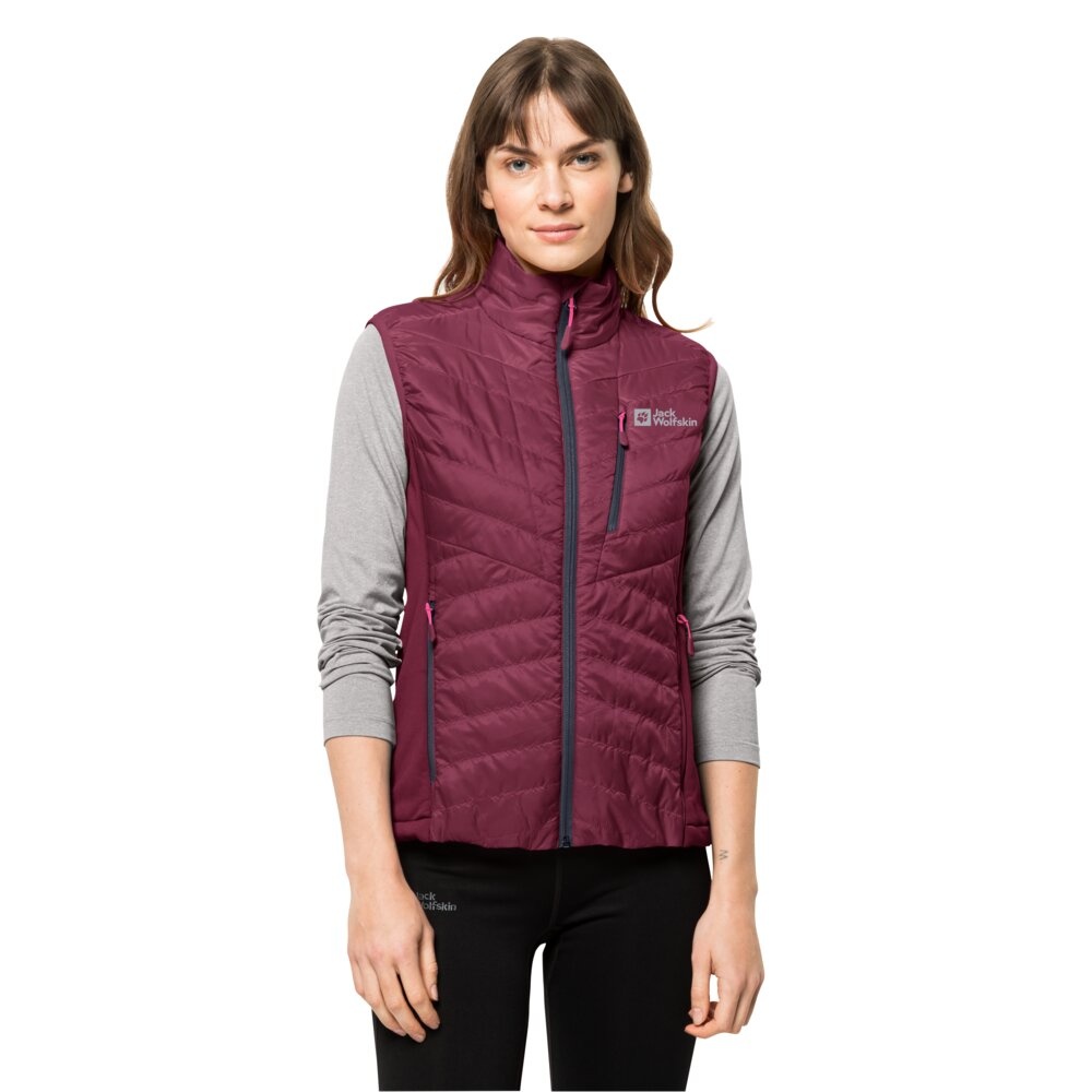Jack Wolfskin Routeburn Pro Ins S, sangria red Dámská zateplená vesta