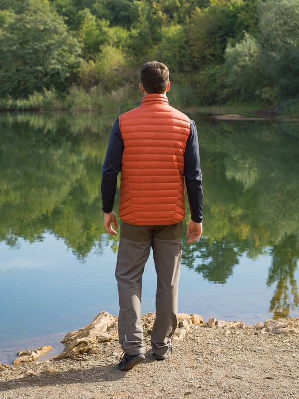 Husky Dresles M L, brick orange Pánská péřová vesta (obrázek 7)