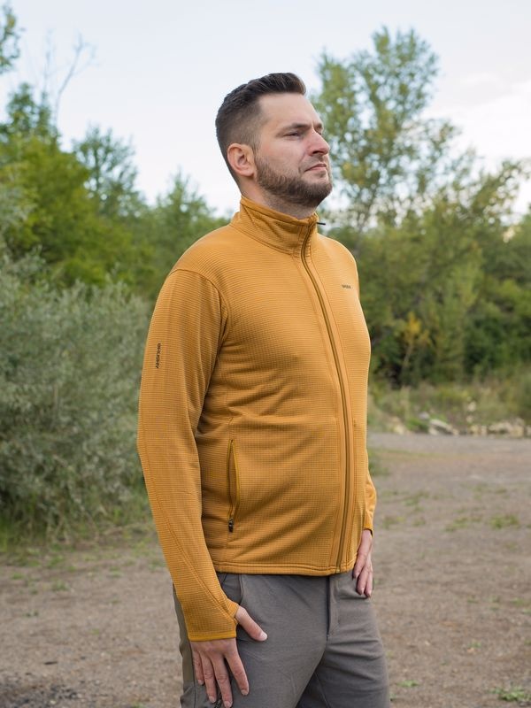 Husky Artic Zip M S, mustard Pánská mikina na zip (obrázek 6)