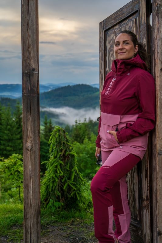 Husky Keiry L M, bordo/pink Dámské outdoor kalhoty (obrázek 5)