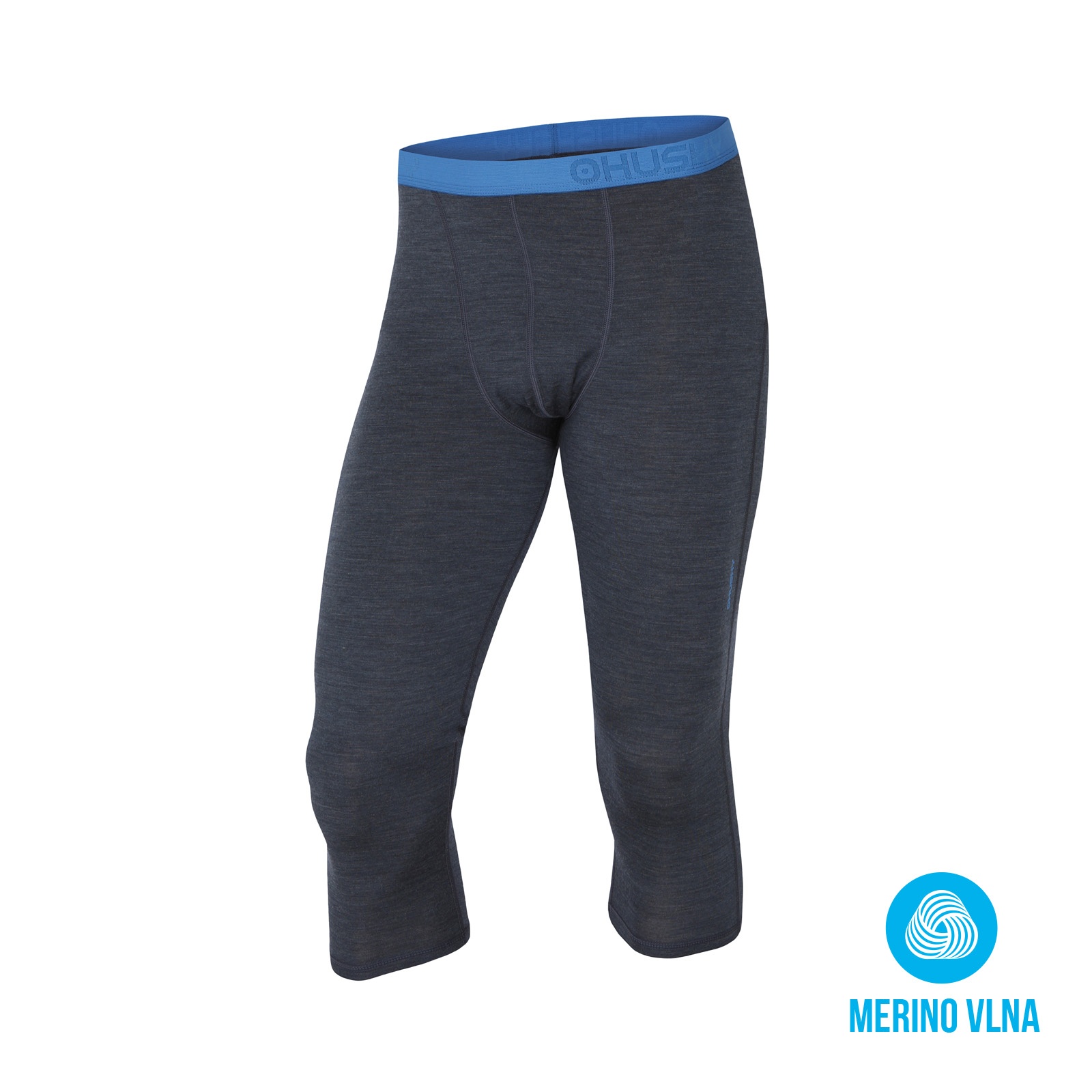 Husky Pánské 3/4 kalhoty XL, černá Merino termoprádlo (obrázek 3)