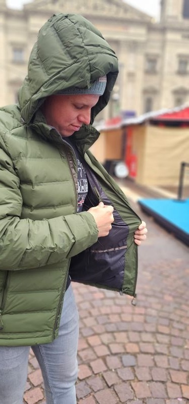 Husky Donnie M S, beige Pánská péřová bunda (obrázek 10)