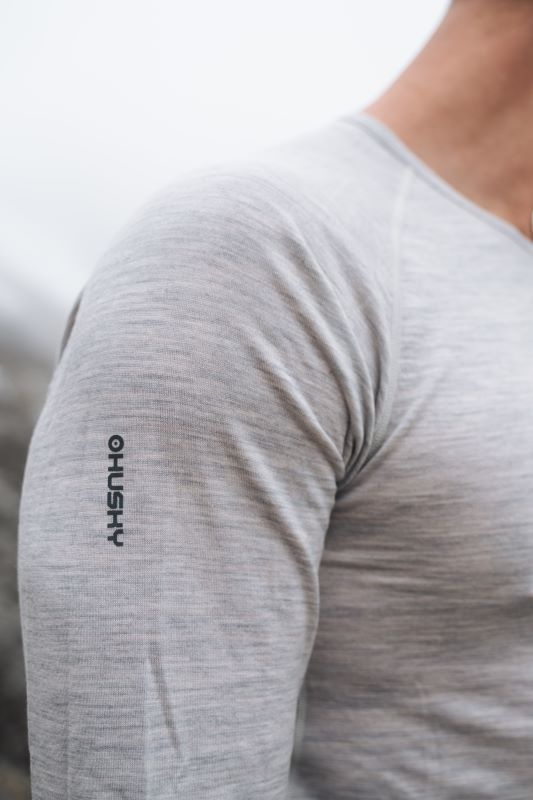 Husky Merow M L, light grey Merino termoprádlo triko (obrázek 5)