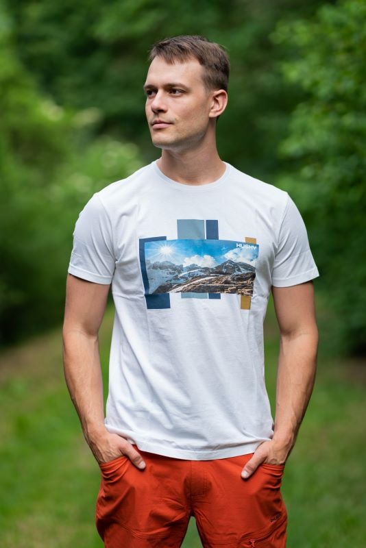 Husky Tee Skyline M XXL, light grey Pánské bavlněné triko (obrázek 10)