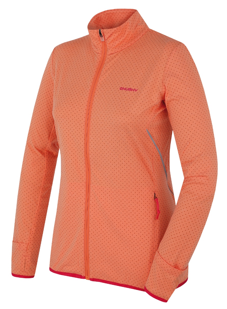 Husky Astel L XS, lt. orange Dámská mikina na zip