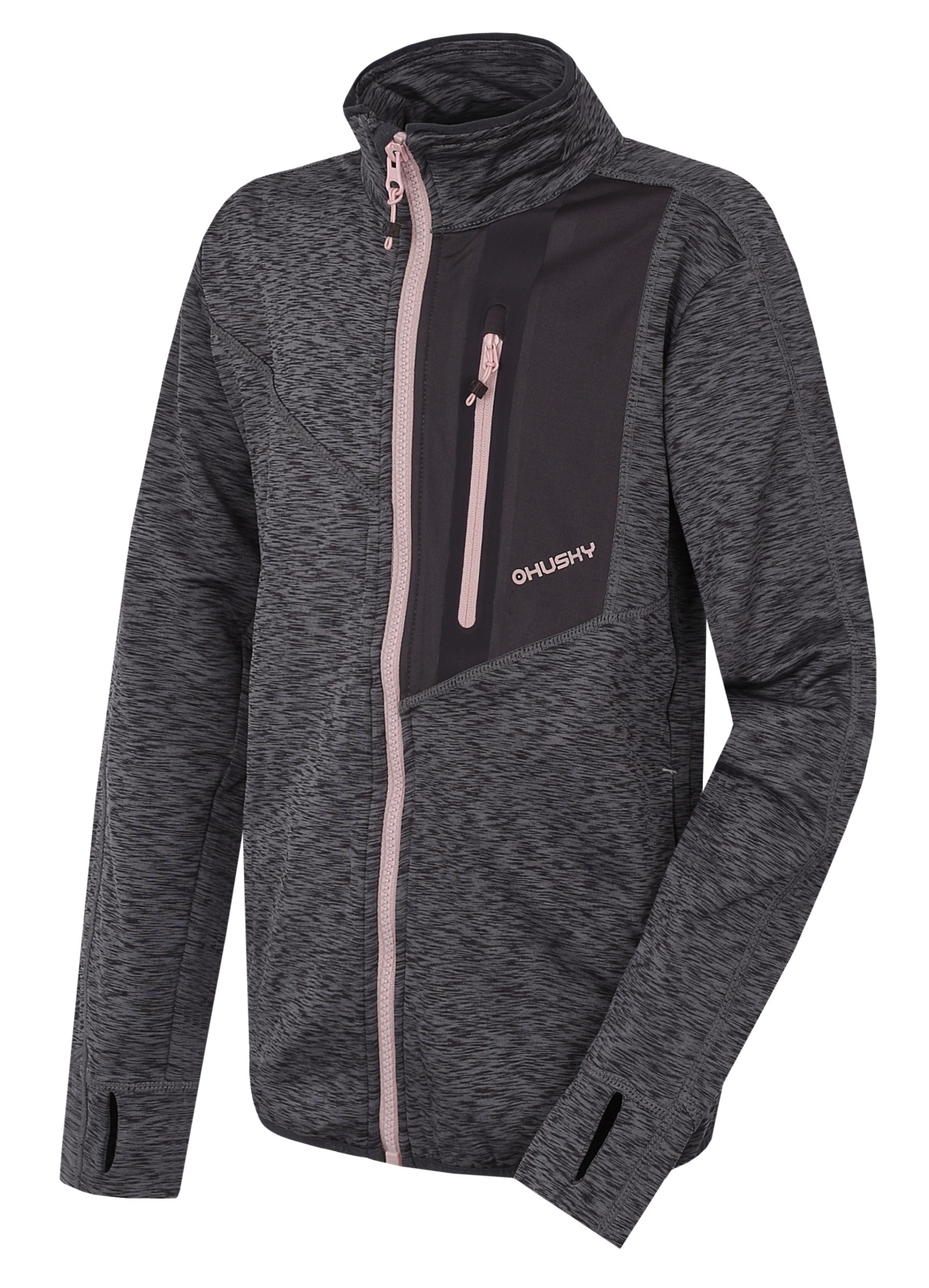 Husky Ane K 152-158, tm. šedá Dětská mikina na zip