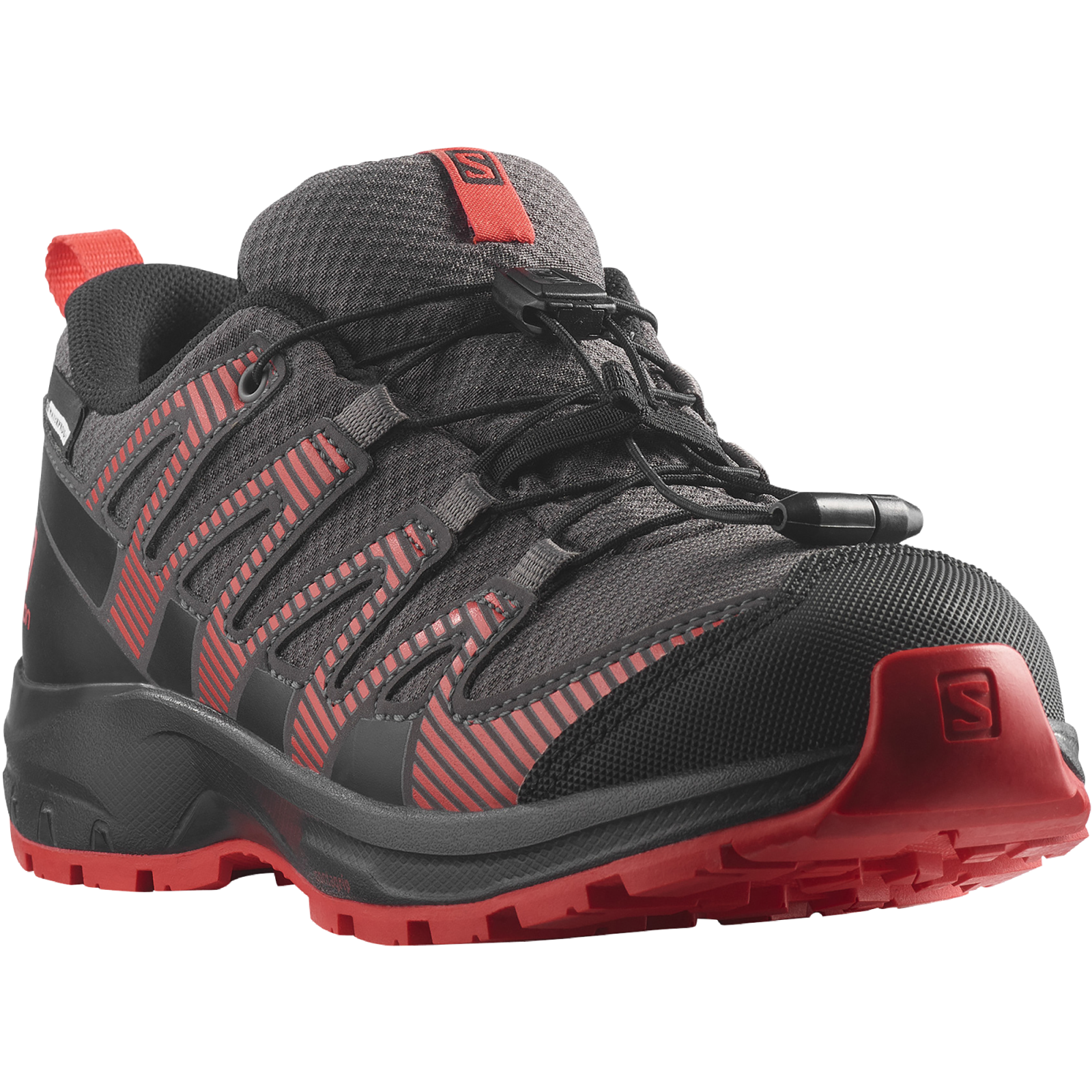 Salomon Xa Pro V8 cswp EU 34, Magnet/Black/Poppy Red Dětské boty