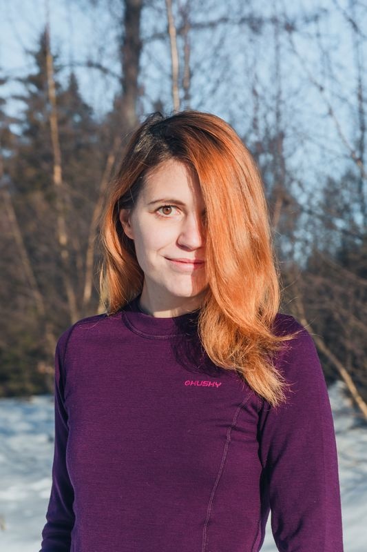 Husky Aron L XL, deep magenta Dámská merino mikina (obrázek 8)