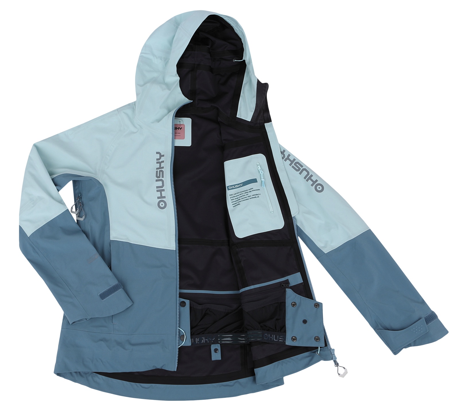 Husky Nicco L XL, mint/turquoise Dámská hardshell bunda (obrázek 11)