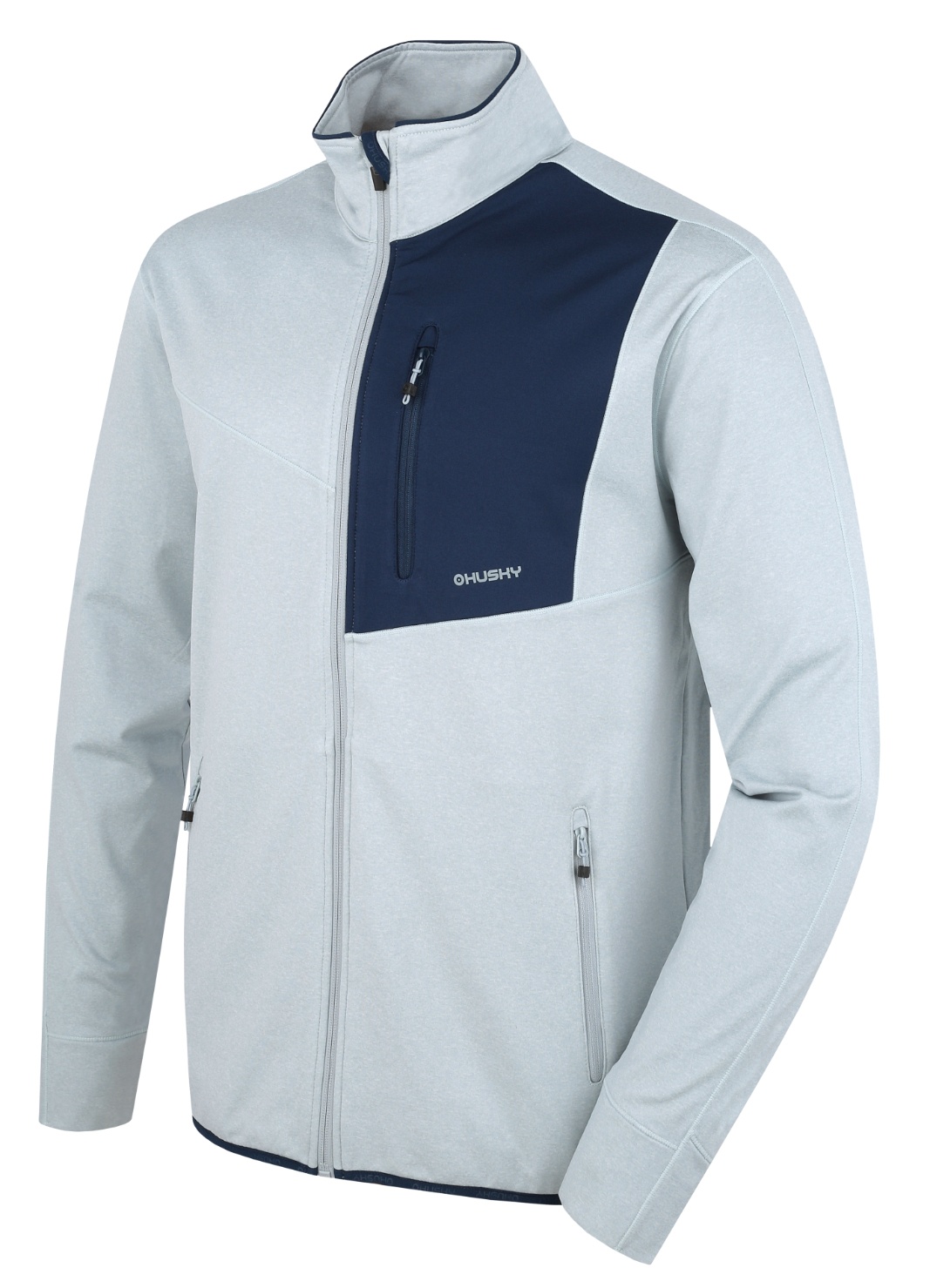 Husky Ane M XXXL, lt. grey Pánská mikina na zip