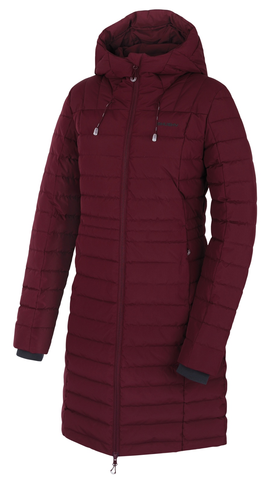 Husky Daili L M, dark bordo Dámský péřový kabát