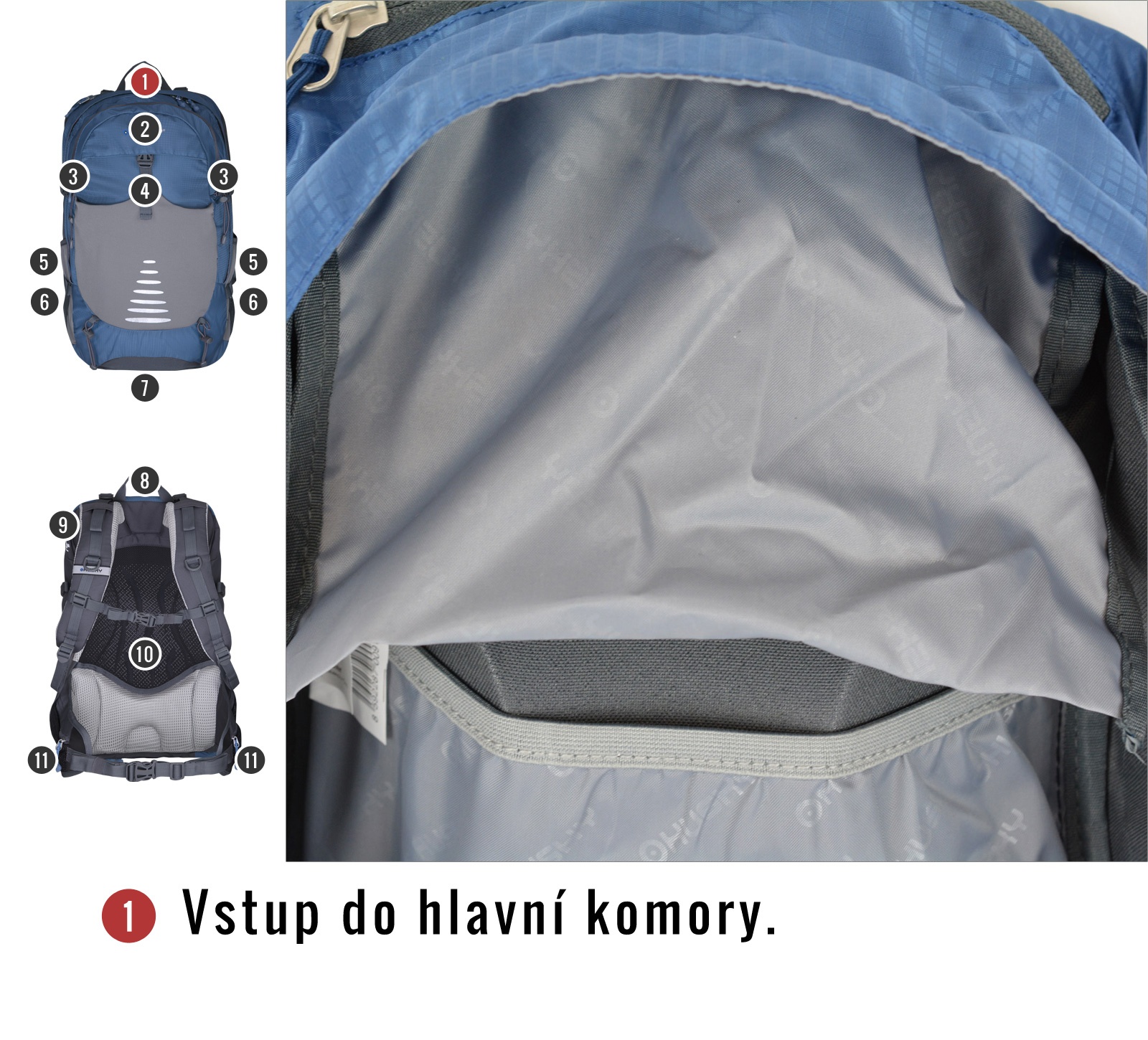 Husky Skid 26l červená Batoh Turistika / Cyklo (obrázek 5)