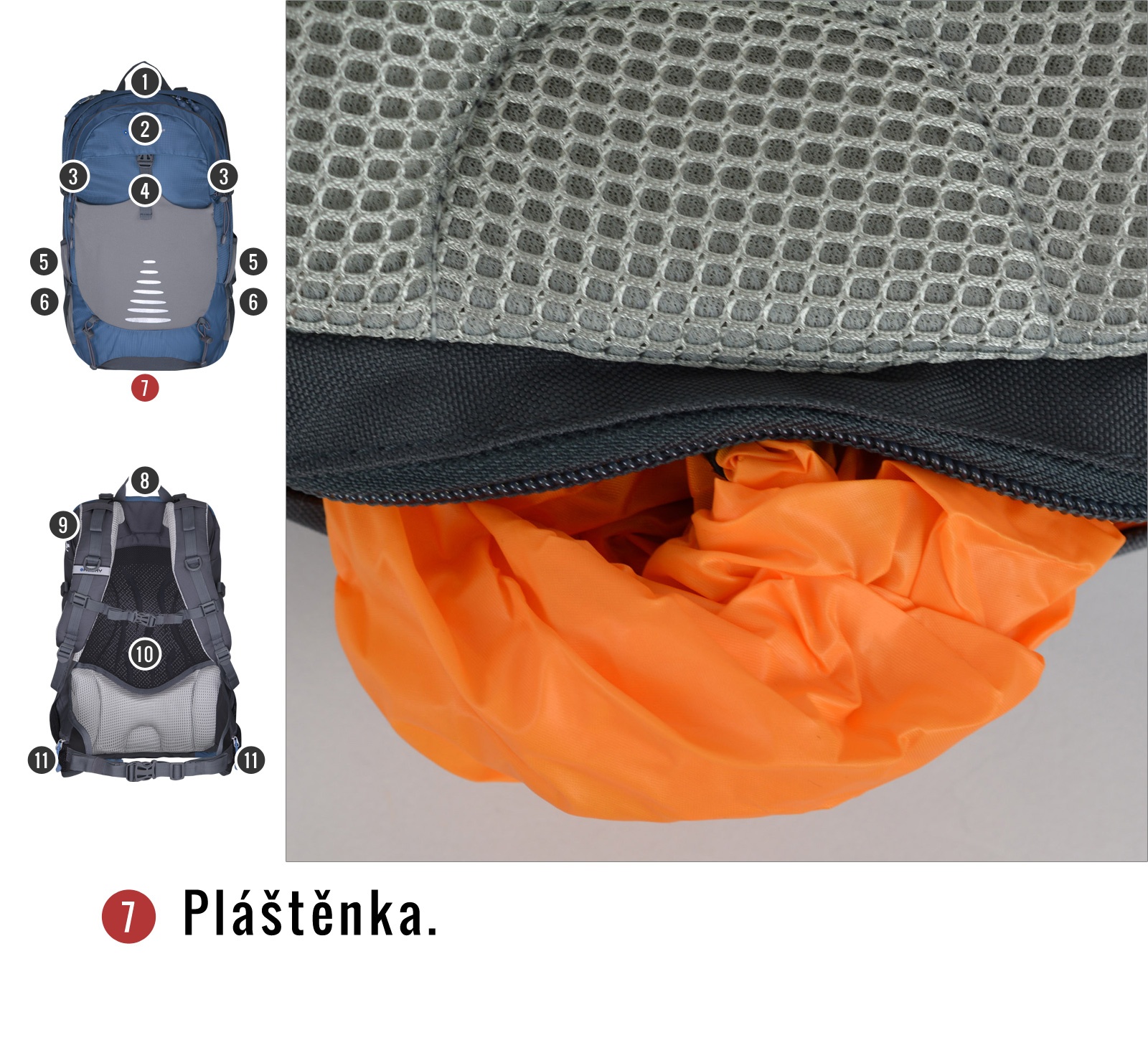 Husky Skid 26l červená Batoh Turistika / Cyklo (obrázek 11)
