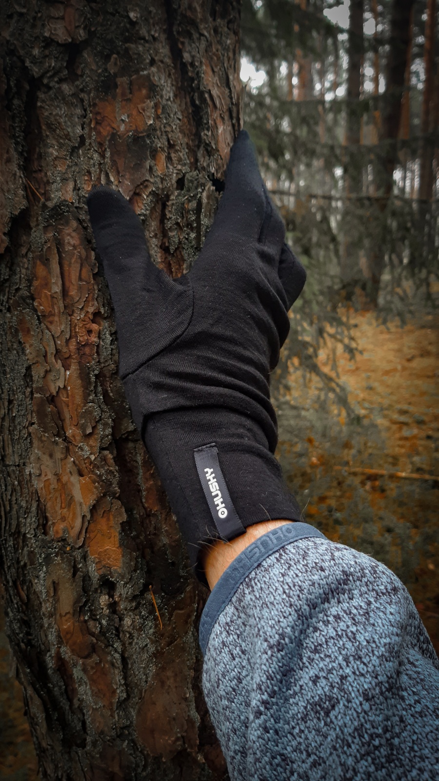 Husky Merglov M, černá Unisex merino rukavice (obrázek 7)