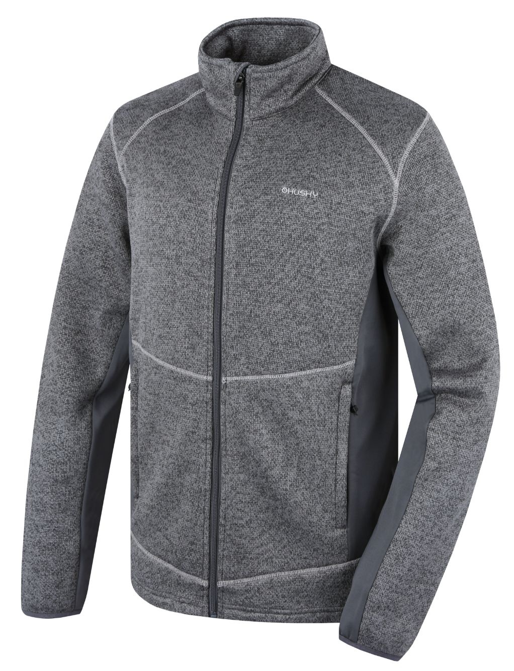Husky Alan M M, light grey Pánský fleecový svetr na zip (obrázek 6)