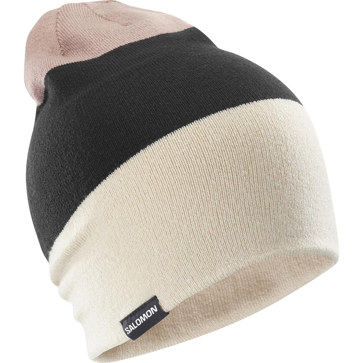 Salomon FLATSPIN REVERSIBLE deep black/whisper white/etherea Čepice