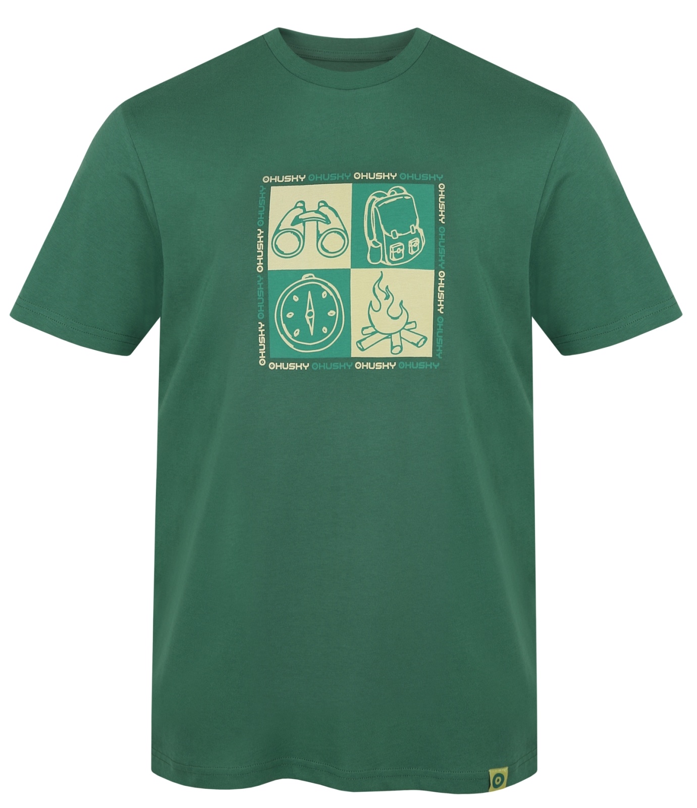 Husky Tee Square M M, green Pánské bavlněné triko (obrázek 3)