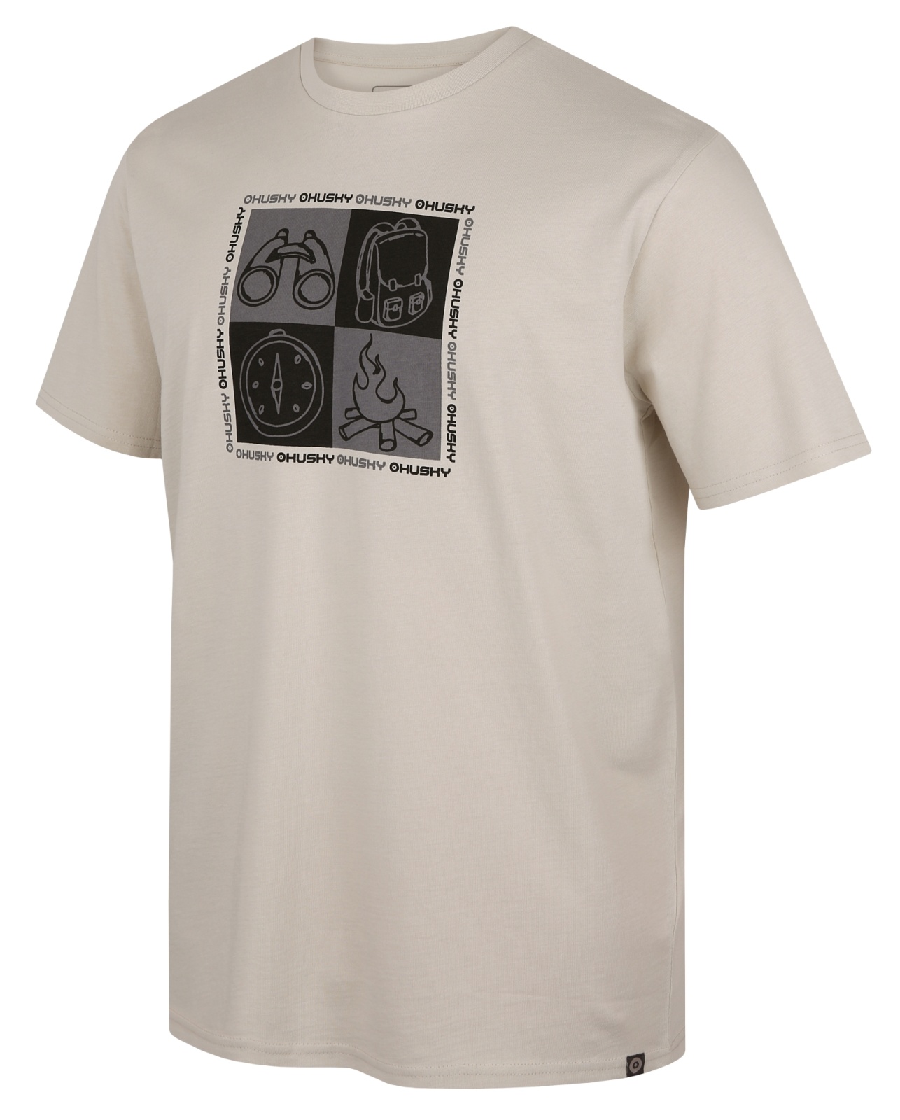 Husky Tee Square M L, grey Pánské bavlněné triko
