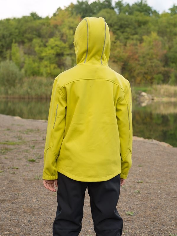 Husky Swany K 152-158, lime green Dětská softshell plněná bunda (obrázek 6)