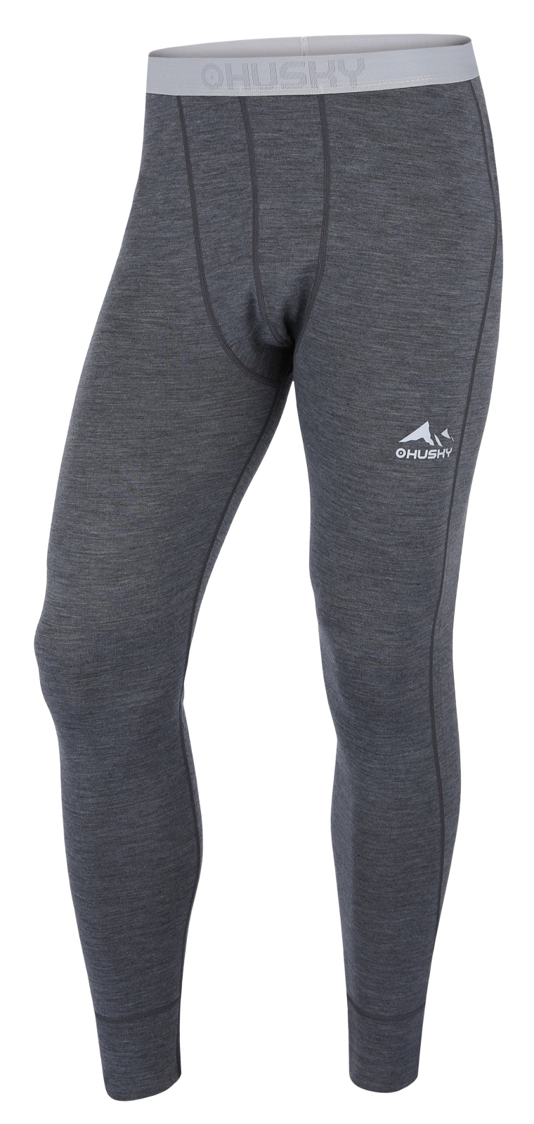 Husky Merea M L, dark grey/mustard Merino termoprádlo kalhoty (obrázek 4)