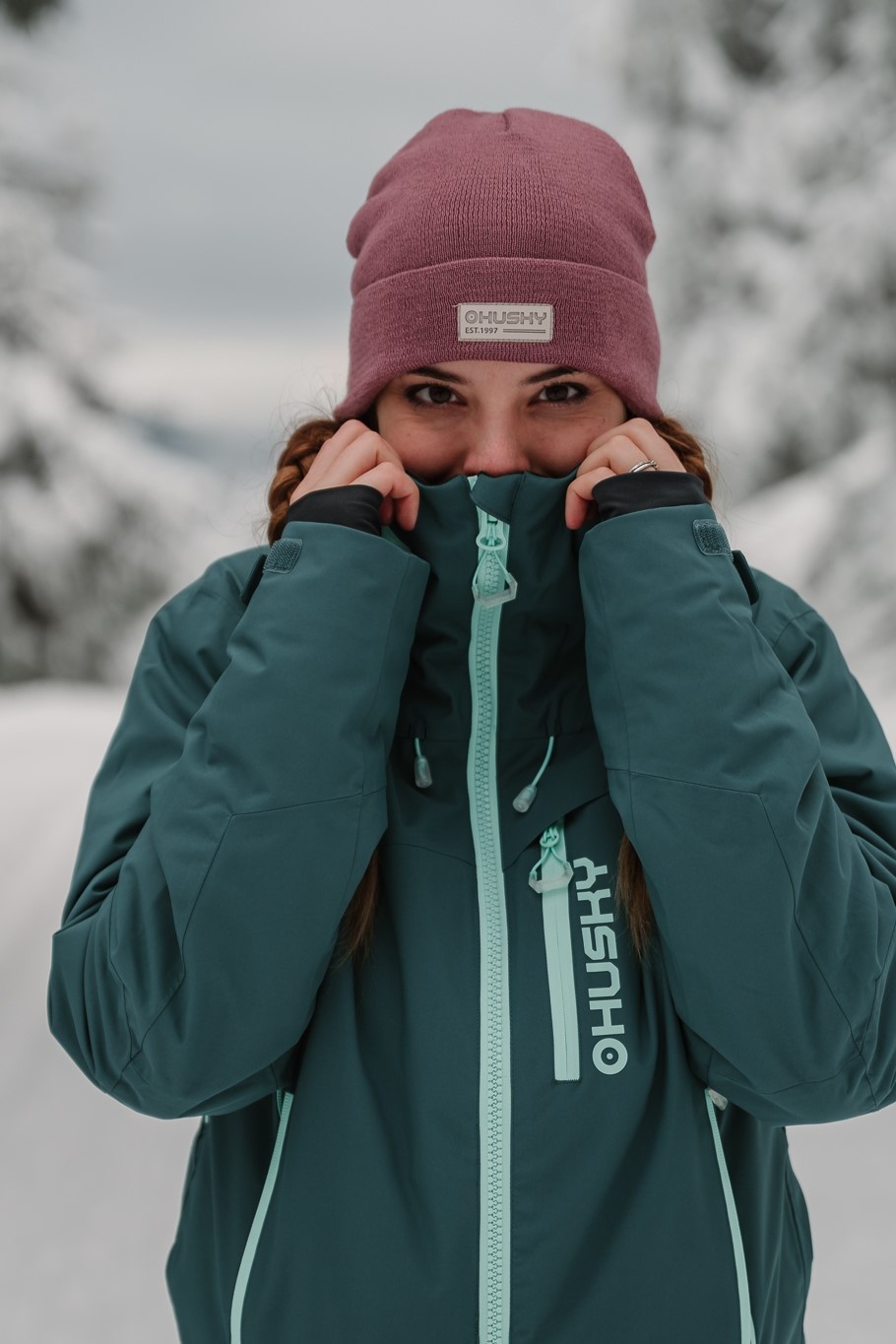 Husky Gambi L XL, turquoise/mint Dámská lyžařská bunda (obrázek 8)