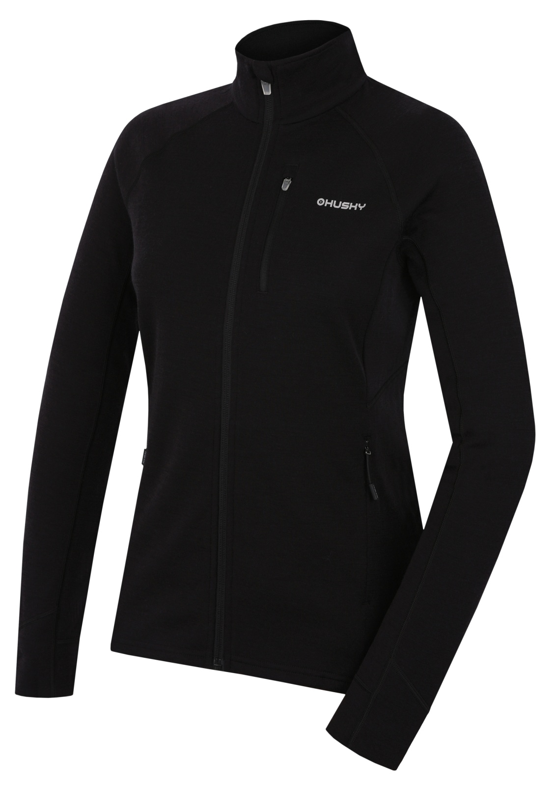 Husky Alou L S, black Dámská mikina z merino vlny