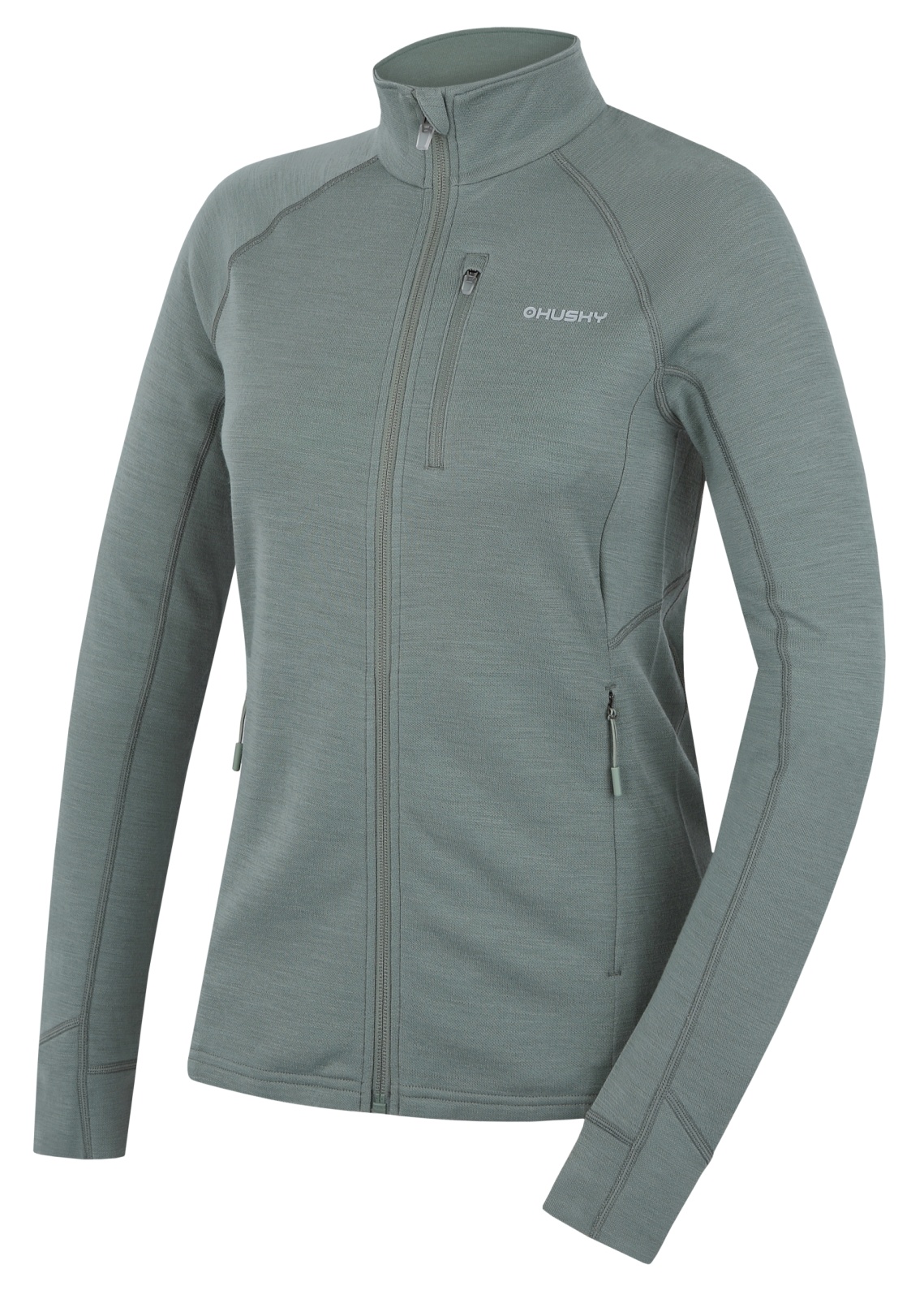 Husky Alou L XXL, faded green Dámská mikina z merino vlny