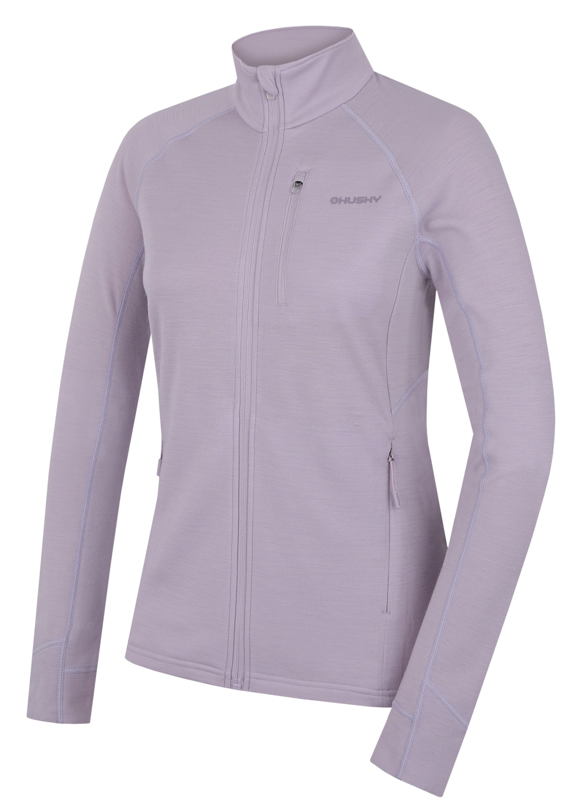 Husky Alou L S, light purple Dámská mikina z merino vlny