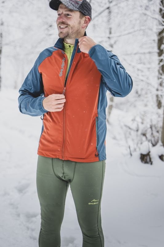Husky Suli M L, turquoise/brown Pánská softshell bunda (obrázek 4)