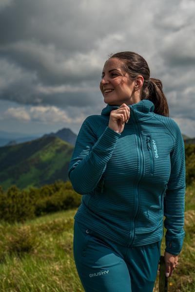 Husky Anara L XL, turquoise Dámská mikina s kapucí (obrázek 4)