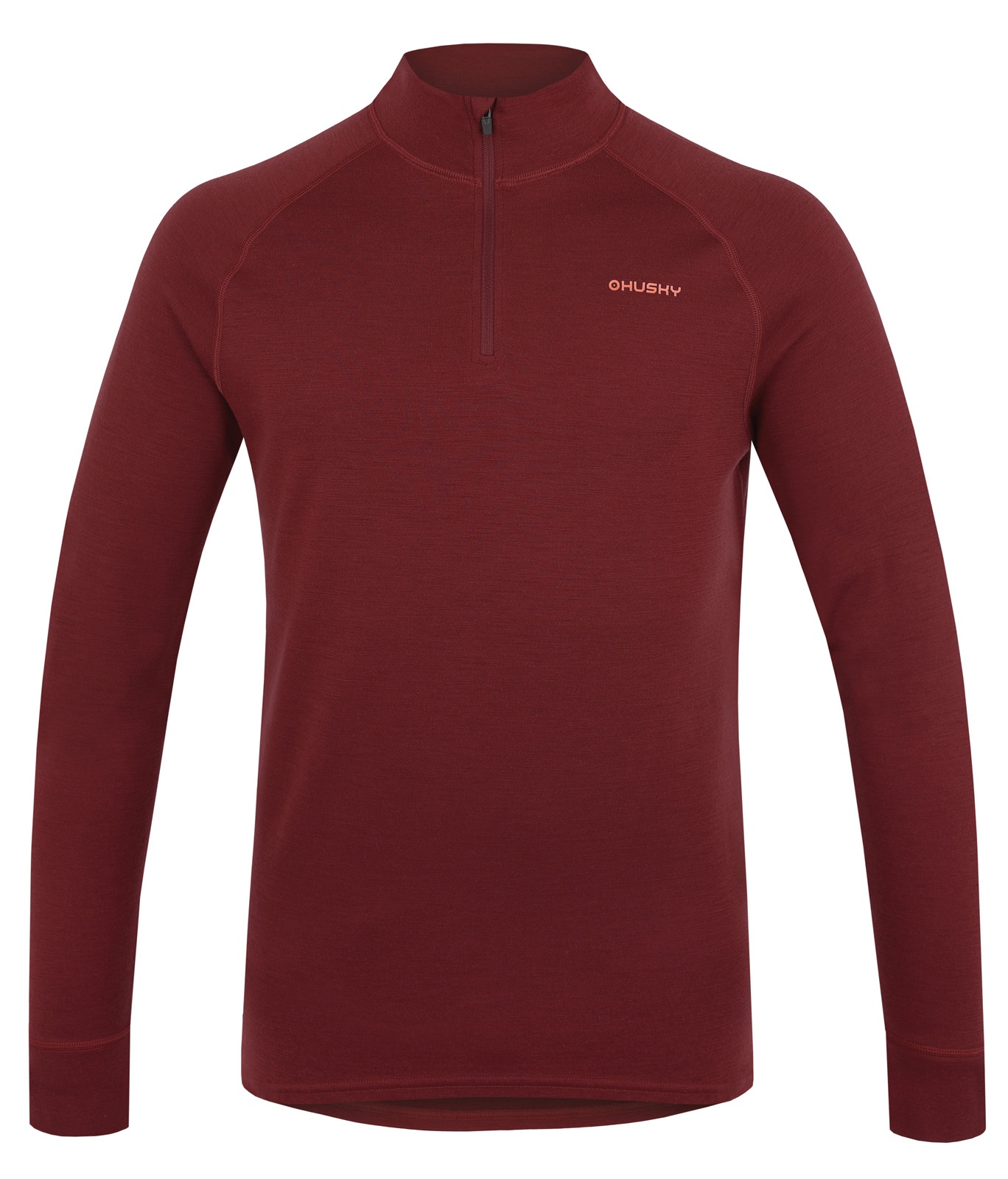 Husky Aron Zip M XL, bordo Pánská merino mikina (obrázek 3)