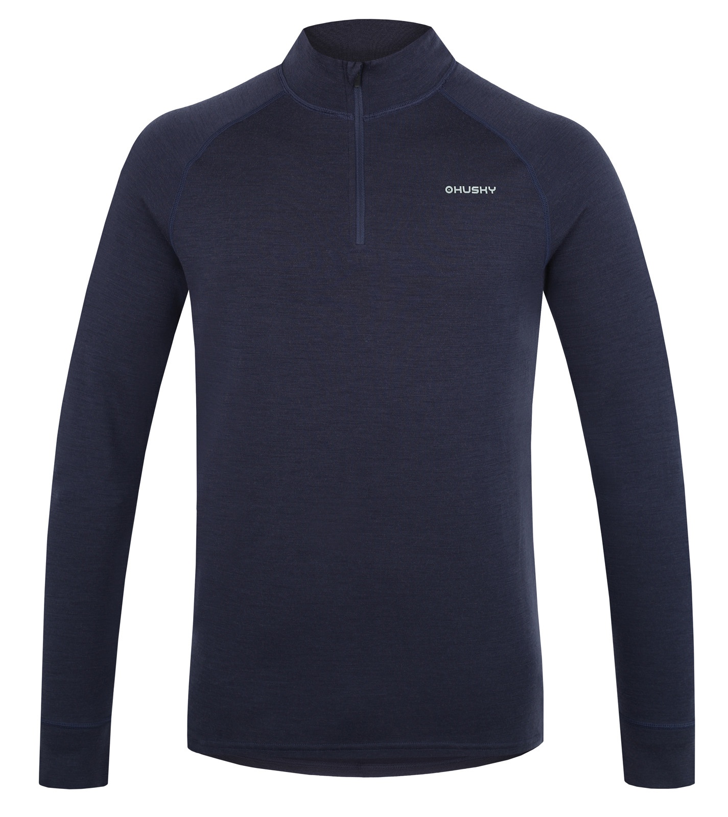 Husky Aron Zip M XXL, dk. blue Pánská merino mikina (obrázek 3)