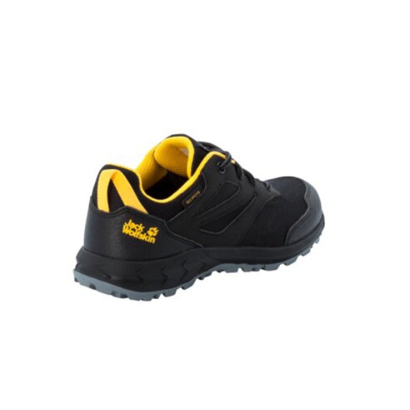 Jack Wolfskin Woodland Texapore Low K EU 33, black/burly yellow Dětské turistické boty (obrázek 6)