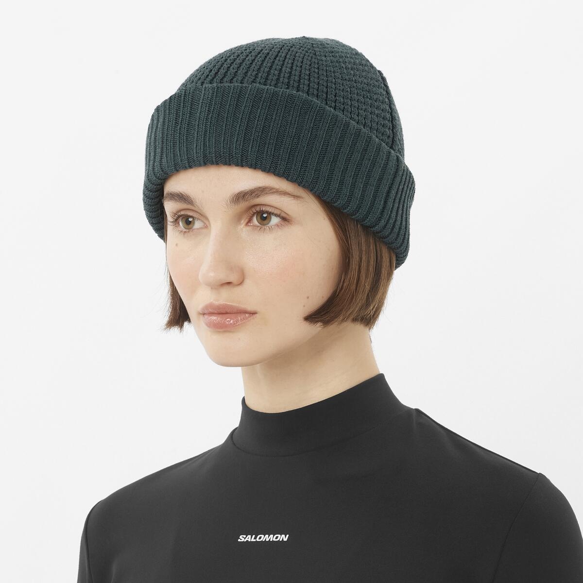 Salomon DOCKER BEANIE green gables Čepice (obrázek 3)