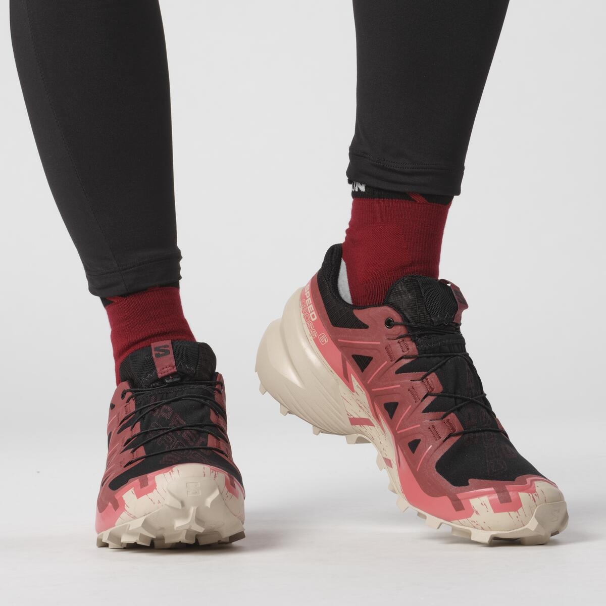 Salomon Speedcross 6 GTX EU 38, Black/Cow Hide/Faded rose Dámské běžecké boty (obrázek 7)