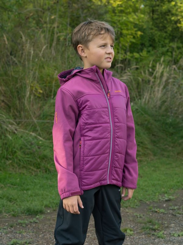 Husky Swany K 164-170, dark magenta Dětská softshell plněná bunda (obrázek 4)