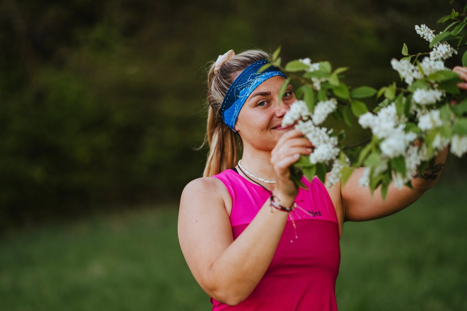 Bjež DROP 5 HORIZON blue Čelenka (obrázek 4)