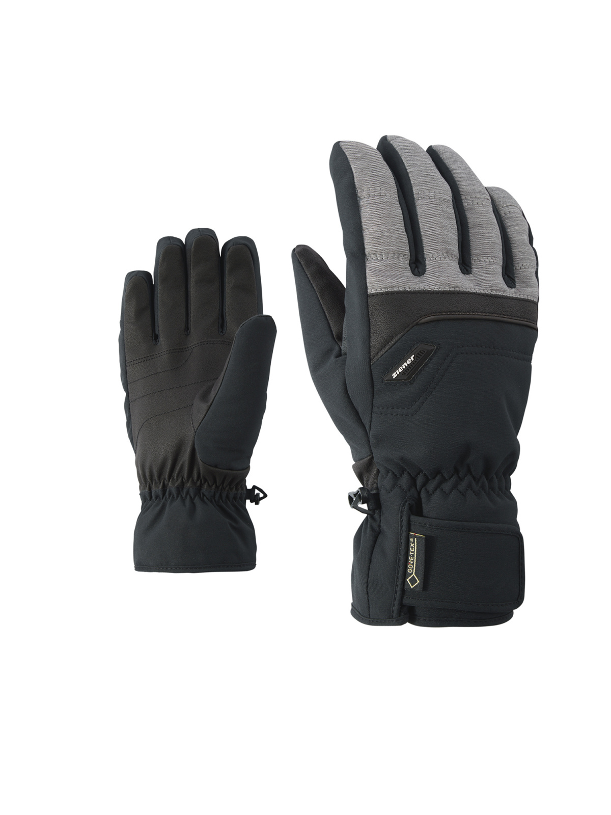 Levně Ziener GLYN GTX + GORE PLUS WARM 10,5, dark melange Pánské rukavice