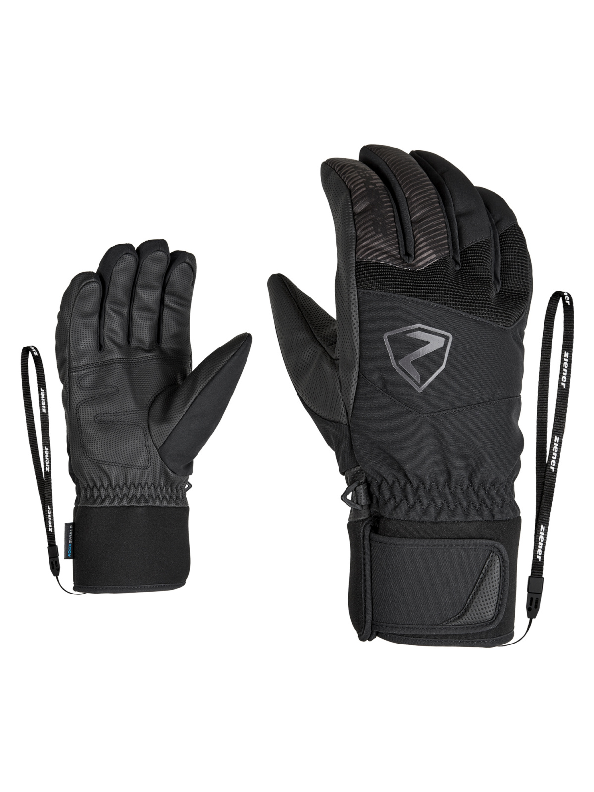 Levně Ziener GINX AS® AW 10,5, černá Pánské rukavice