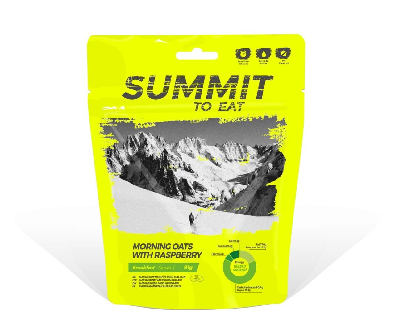 Summit to eat Ovesná kaše s malinami viz obrázek Dehydrovaná strava