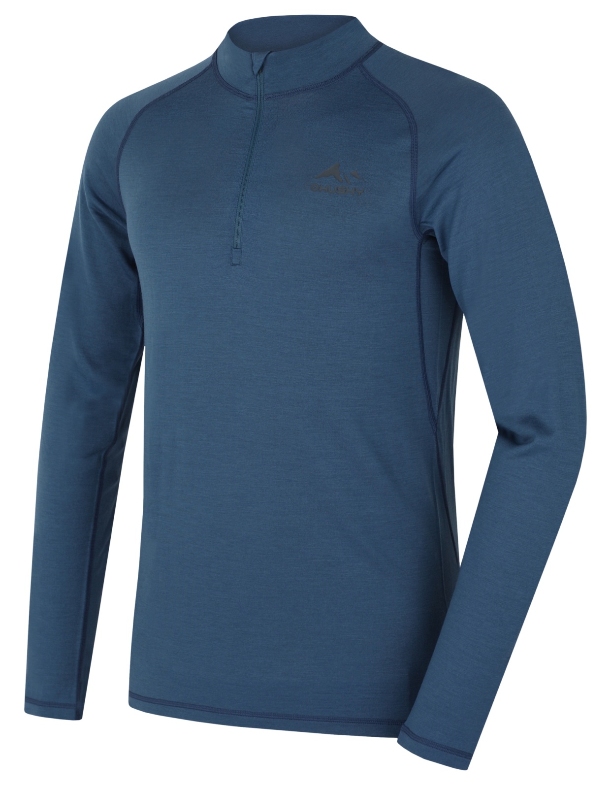 Husky Merow zip M L, blue Merino termoprádlo triko