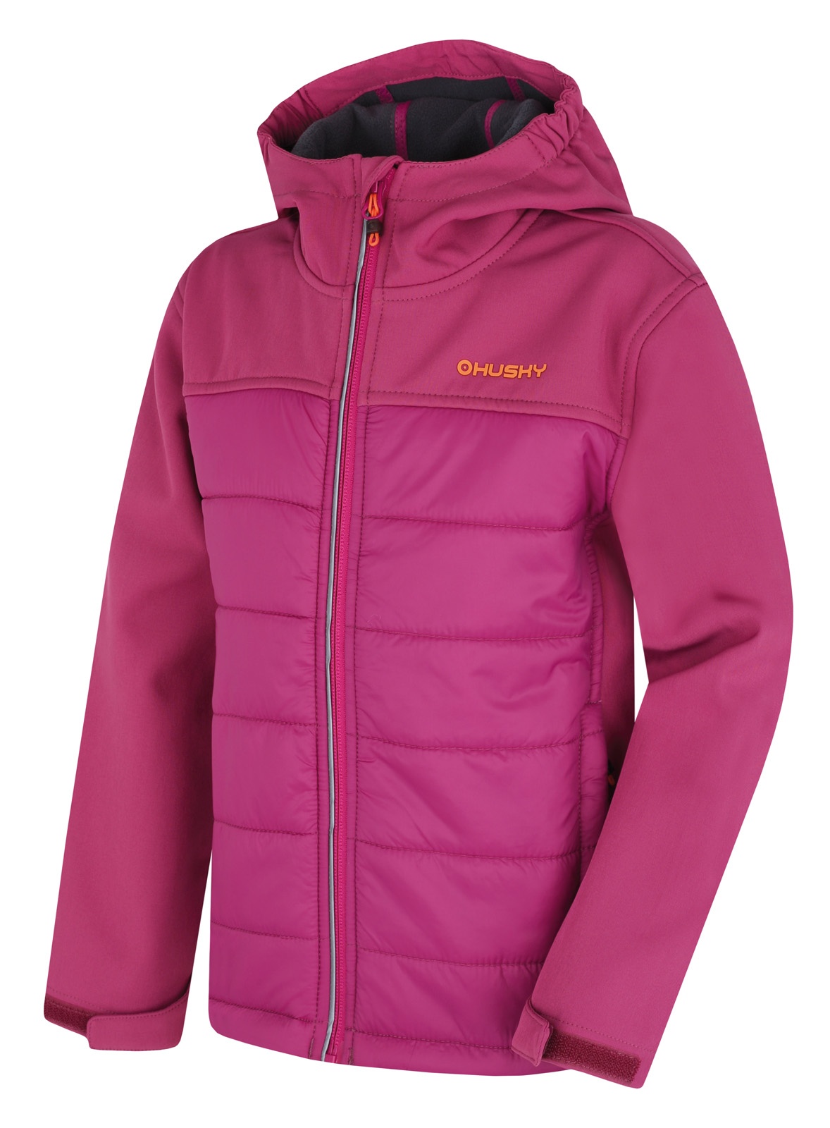 Husky Swany K 134-140, dark magenta Dětská softshell plněná bunda
